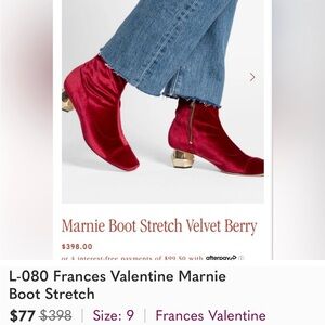 Frances Valentine Gold Heeled Boots